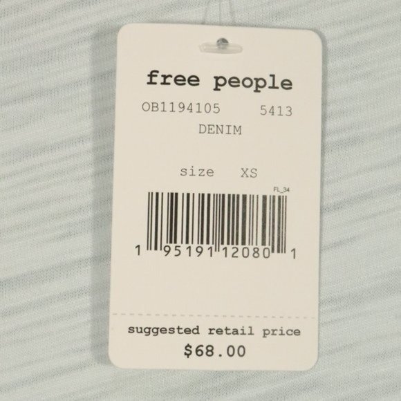 NWT Free People X Revolve Natasha Top in Denim - Picture 12 of 14